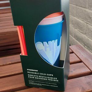 STARBUCKS REUSABLE Cold Cup Tumblers 5 pack